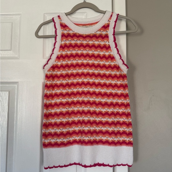 LOFT colorful knit scalloped tank sweater - Picture 8 of 10
